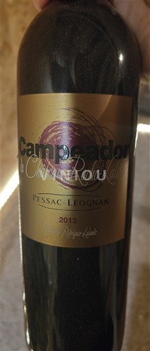Bordeaux Pessac-Léognan Château Roche-Lalande Campeador 2013