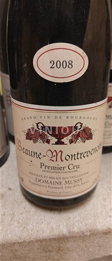 Borgogna Beaune Premier Cru Domaine Mussy Beaune Montrevenots 2008
