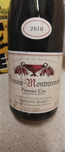 Borgogna Beaune Premier Cru Domaine Mussy Beaune Montrevenots 2010