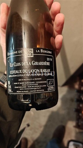 Thung lũng sông Loire Coteaux-du-layon Domaine La Bergerie Le Clos de la Girardière 2018