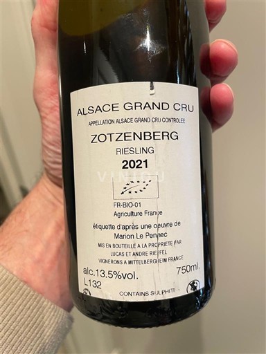 Alsasko Nespecifikováno Grand Cru Lucas et André Rieffel 2021