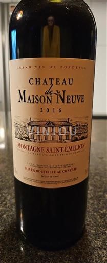 Бордо Монтань-Сент-Емільйон Château Maison Neuve 2016