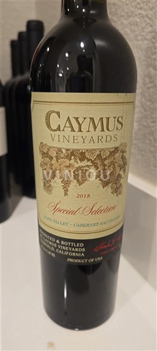 Vùng trồng nho được cấp phép California Napa Valley Caymus Vineyards Special Selection 2018