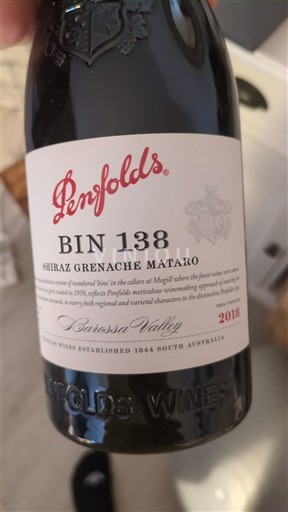 Južna Avstralija Barossa Valley Penfolds Bin 138 2018