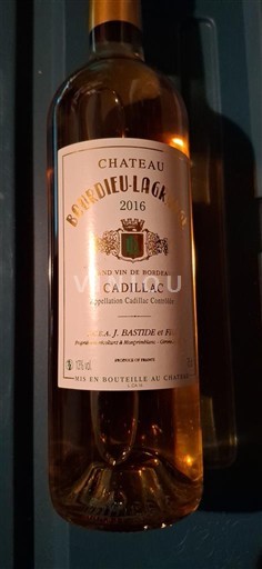 Bordeaux Cadillac Château Bourdieu-Lagarde 2016
