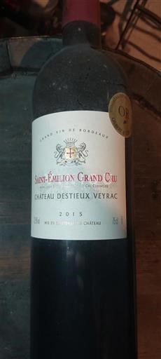 Burdeos Saint-Émilion Gran Cru Grand Cru Château Stieux Veyrac 2015