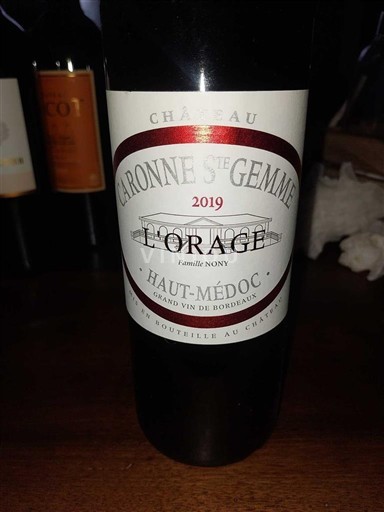 Víno Rouge sec L'Orage Château Garonne Ste Gemme 2019 Francie Bordeaux Haut-Médoc AOC