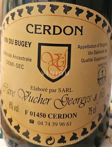 Savoie og Bugey Bugey-Cerdon Cave Vucher Georges et Fils Méthode Ancestrale Ikke årgangsbestemt