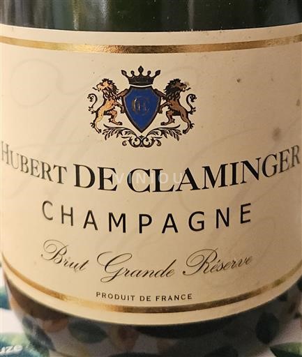 Šampanja Šampanjec Hubert de Claminger Brut Grande Réserve Neleten.