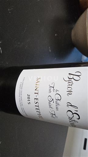 Bordeaux Saint-Estèphe Château Tour Saint-Fort Baron d'Estissac 2015