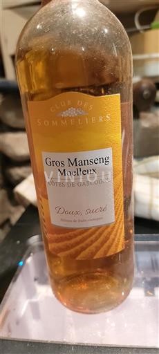 Sudoeste Côtes de Gascogne Club des Sommeliers Gros Manseng Moelleux 2023