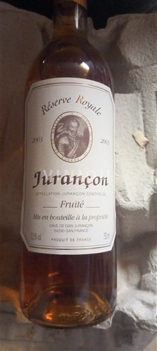 Tây Nam Jurançon Cave de Gan Jurançon Réserve Royale Fruité 2003