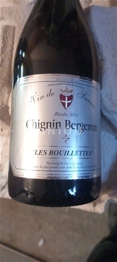 Savoie và Bugey Chignin-Bergeron Les Bouillettes 2014