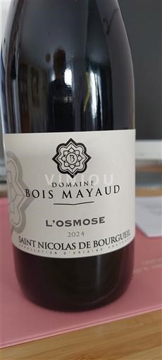 Valle della Loira Saint-Nicolas-De-Bourgueil Domaine Bois Mayaud L'Osmose 2024