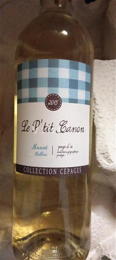 Linguadoca e Rossiglione Paese d'Oc Le P'tit Canon Muscat Medium 2015