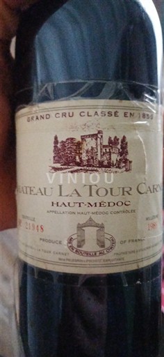 Víno Rouge sec Château La Tour Carnet 1989 Francie Bordeaux Haut-Médoc AOC