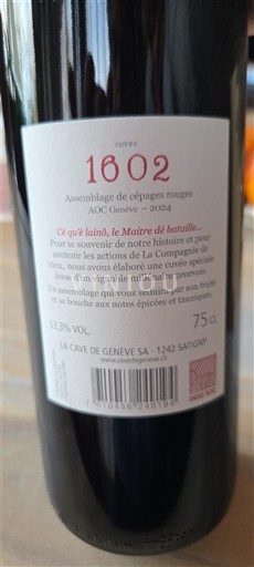 Genève Không được chỉ định La Cave de Genève SA 1602 2024