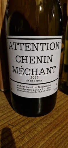 Vallée de la Loire Réclame du Jour Attention Chenin Méchant 2023