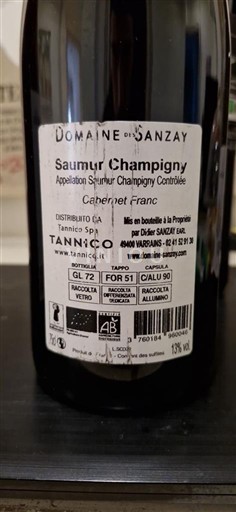Valle della Loira Saumur-Champigny Domaine Sanzay 2023