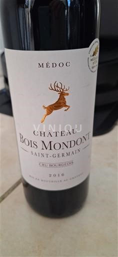 Bordeaux Médoc Château Bois Mondont Saint-Germain 2016