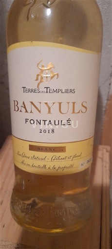 Roussillon Banyuls Terres des Templiers Fontaulé 2018