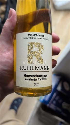 Alsácia Vendanges Tardives Ruhlmann Gewurztraminer Vendanges Tardives 2022