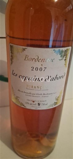 Zuidwest-Frankrijk Jurançon Bordeneuve les copains d'abord 2007