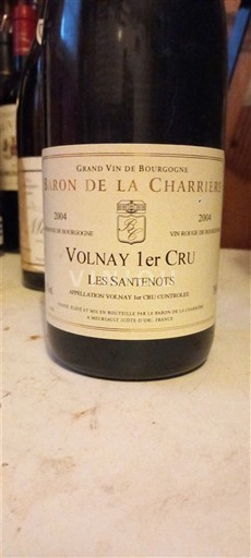 Borgogna Volnay Premier Cru Baron de la Charrière Les Santenots 2004
