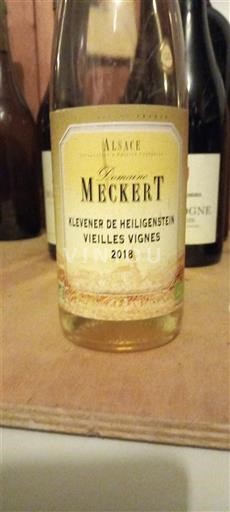 Alsacia Klevener de Heiligenstein Domaine Meckert Vieilles Vignes 2018