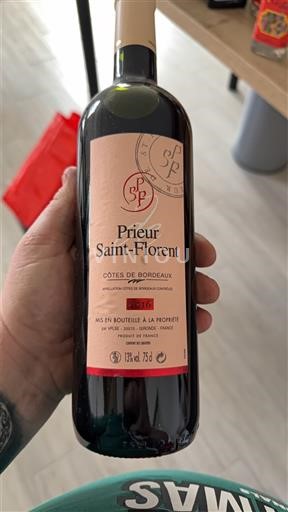 Víno Rouge sec Prieur Saint-Florent 2016 Francie Bordeaux Côtes-de-Bordeaux AOC