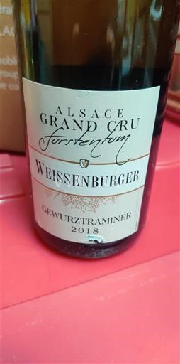 Alsacia No especificado Grand Cru Weissenburger Gewurztraminer 2018