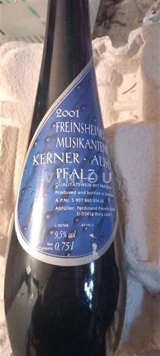 Palatinat Pfalška Freinsheimer Musikantenbuckel Kerner Auslese 2001