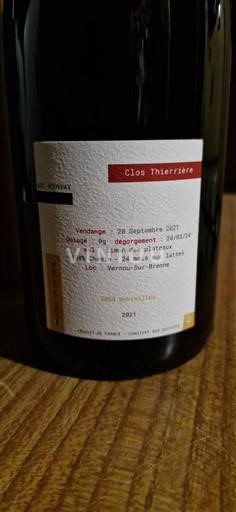 Loirevallei Vouvray Clos Thierrière Quietude 2021
