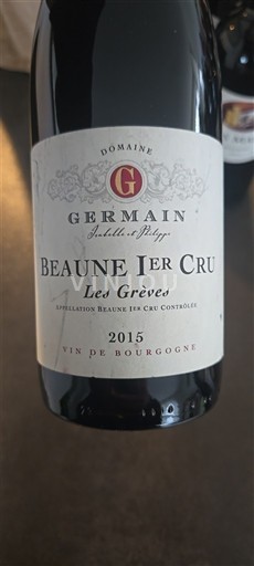 Borgoña Beaune Premier Cru Domaine Germain Les Grèves 2015