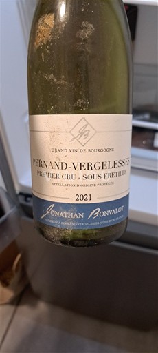 Burgundy Pernand-Vergelesses Premier Cru Jonathan Bonvalot Sous Frétille 2021