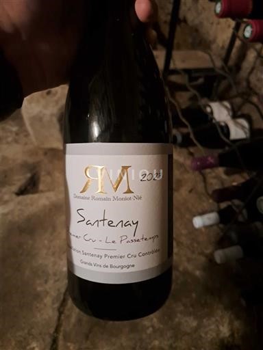 Bourgogne Santenay Premier Cru Domaine Romain Moniot-Nié Le Passe-Temps 2023