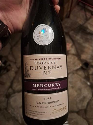 Burgundy Mercurey Domaine Vernay P&F La Perrière 2022