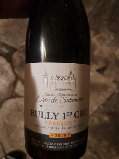 Bourgogne Rully Premier Cru Monthélie Préaux 2019