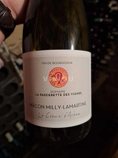 Bourgogne Mâcon og mâcon-landsbyer Domaine La Pascerette des Vignes Le Creux d'Alban 2022