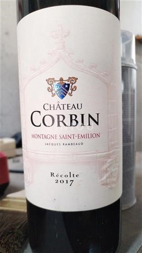 Bordeaux Montagne-saint-émilion Château Corbin 2017