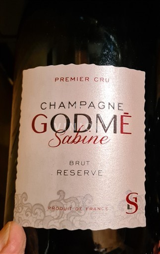 Champagne Sâm-panh Champagne Godmé Sabine Brut Réserve 1er Cru Không niên vụ