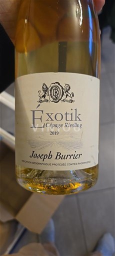 Alpi e Paesi Rodaniani Comté Rodano Joseph Burrier Exotik Cépage Riesling 2019