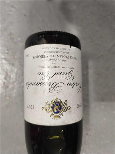 Vina Rouge sec Corton-Bressandes Grand Cru Prince Florent de Mérode 1997 Francija Burgundija Corton-Bressandes AOC Grand Cru