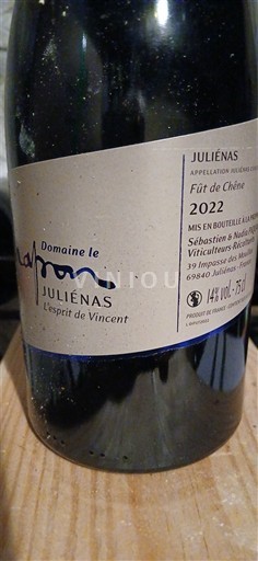 Beaujolais Juliénas Domaine Le Lapin Fût de Chêne 2022