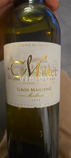 Südwestfrankreich Côtes de Gascogne Domaine Millet Gros Manseng Moelleux 2014