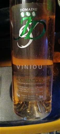 Rhônedalen Ventoux Domaine JD Icke årgångsbetecknad