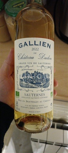 Bordeaux Sauternes Château Don Gallien 2022