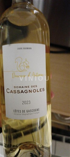 Sudoeste Côtes de Gascogne Domaine S Cassagnoles Douceur d'Automne 2023