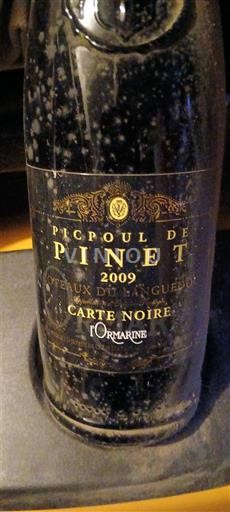 Langvedok Picpoul-de-Pinet Ormarine Carte Noire 2009