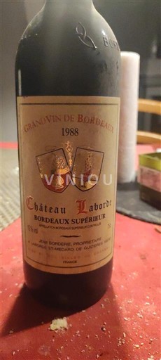 Bordeaux Bordeaux Supérieur Château Laborde 1988